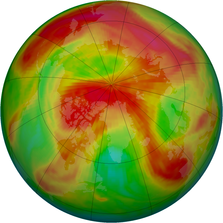 Arctic ozone map for 03 April 1987